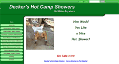 Desktop Screenshot of hotcampshowers.com